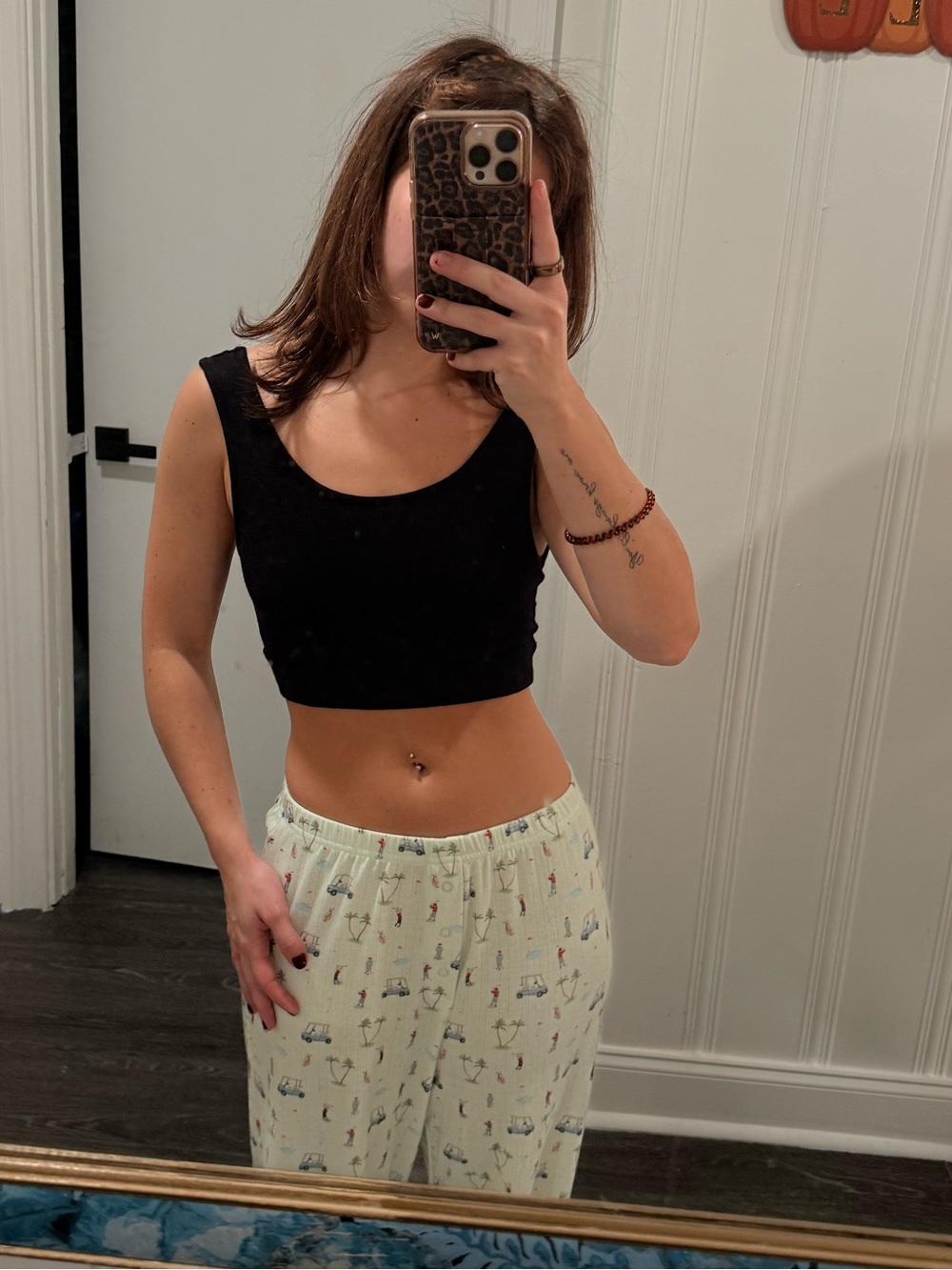 Black Cropped Tank Top